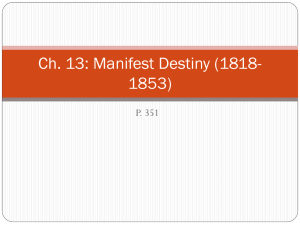 Ch 13 Manifest Destiny