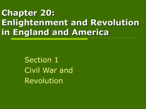 Chapter 20: Enlightenment and Revolution in England and America