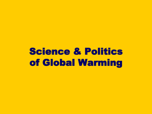 Science & Politics of Global Warming