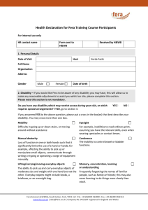 Visitor Health Questionnaire