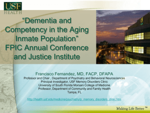Dementia and Competency in the Aging Inmate Population