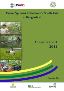 Expansion of *Cereal Systems Initiatives for South Asia* (CSISA) in