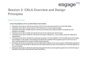 Design Principles of CKLA