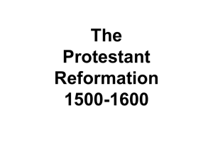 Effects of the Reformation