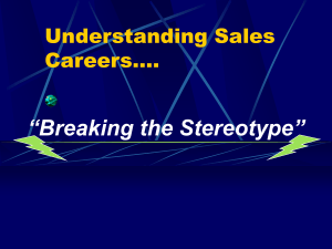 Understanding Sales and Sales Careers