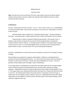 Biology Processes Chemistry of Life Goals: Describe the structure