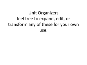 Unit Organizers