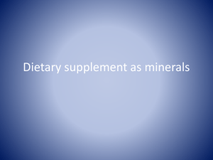 Dietary supplement as minerals