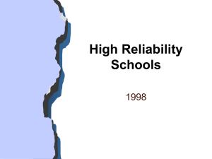 Reflective Teachers... - High Reliability Schools