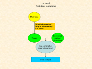 First steps in statistics