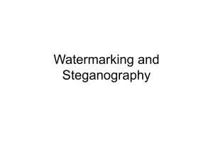 Watermarking and Steganography
