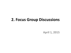 Focus Group Discussions_Unit Five