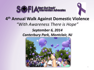 4 th Annual Walk Against Domestic Violence