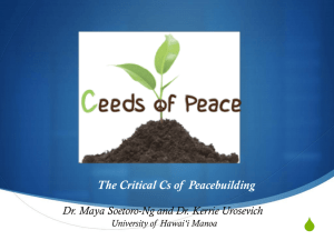Ceeds of Peace Presentation - University of Hawaii Community