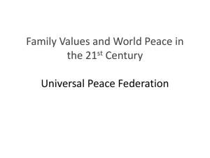 Family Value and Peace - Universal Peace Federation