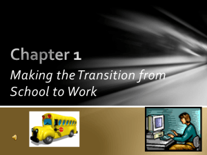 Making the Transition from School to Work Chapter 1