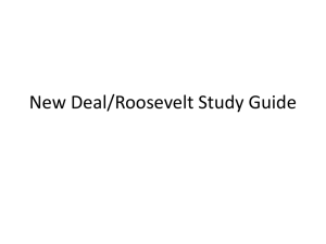 New Deal/Roosevelt Studyguide