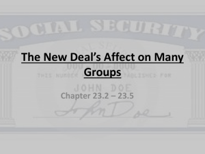The New Deal*s Affects on Many Groups
