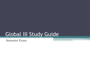 Global III Study Guide - wswildcats