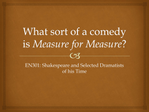 What sort of comedy is Measure for Measure?