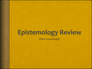 Epistemology Review