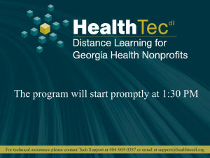 Clinical Knowledge - Distance Learning for Georgia Health Nonprofits