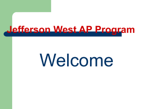 AP parent night power point - Jefferson West