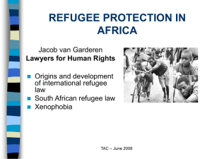 Refugee Protection: A Brief History