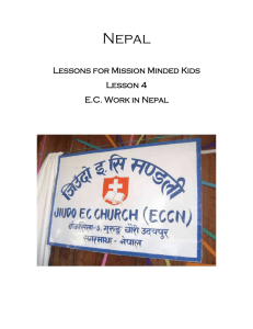 Lesson-4-EC-Work-in-Nepal - Evangelical Congregational Church