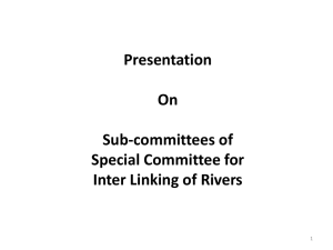 Presentation on Sub-committees of Special Committee for Inter