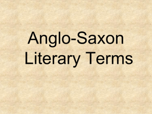 Anglo Saxon Literary Terms