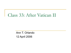 Class 33: After Vatican II
