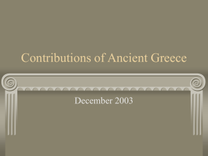 Contributions of Ancient Greece