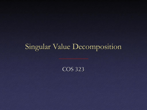 Singular Value Decomposition