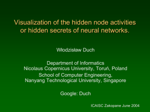 Visualization of the hidden node activity, or hidden secrets of neural