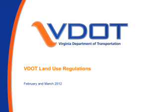 Land Use Permit Regulations - Virginia Department of Transportation