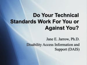 Do Your Technical Standards Work For You or Against You?