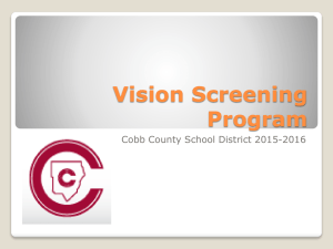 Vision Screening Program - Cobb County School District
