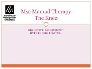 Msc Manual Therapy The Knee