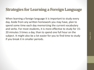 to view Strategies to study a Foreign Language