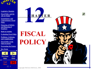 Chapter 12 - Fiscal Policy