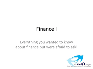 Finance - The Swift Project