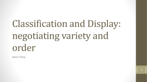 Classification and Display