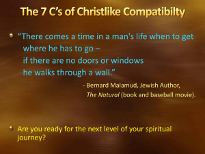 The 7 C's of Christlike Compatibilty