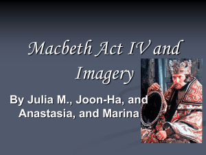 Macbeth Act IV and Imagery