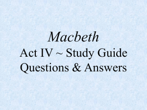 Macbeth Act One Study Guide Questions & Answers