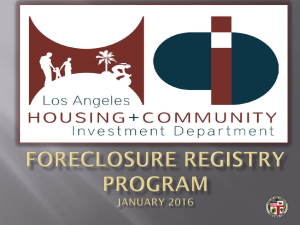 Foreclosure Registry Inspections