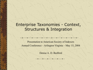 Creating a Taxonomy Blueprint to Operationalize Your Enterprise