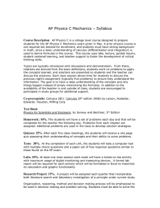 AP Physics Syllabus