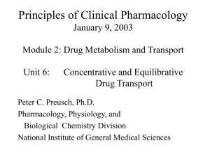 Concentrative and Equilibrative Drug Transport